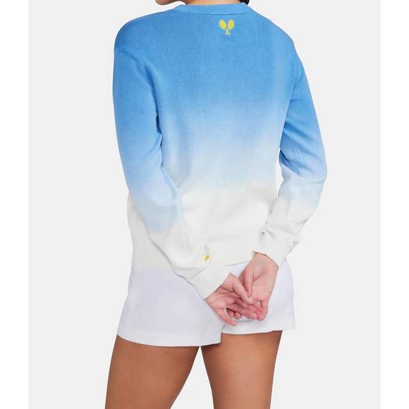 NEW WILDFOX tennis & tonic barrett sweater in chambray dip dye - Picture 2 of 4